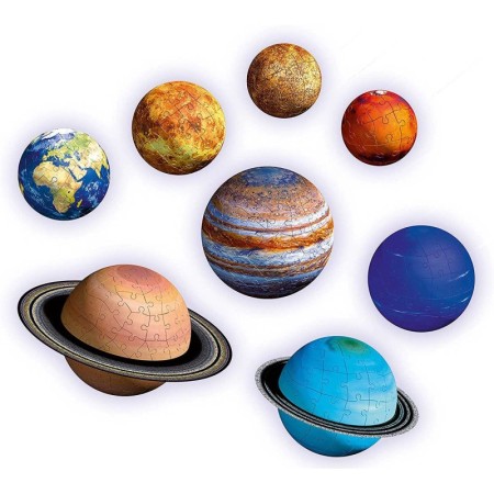 Puzzle 3D Sistemul solar 27/54/72/108 piese